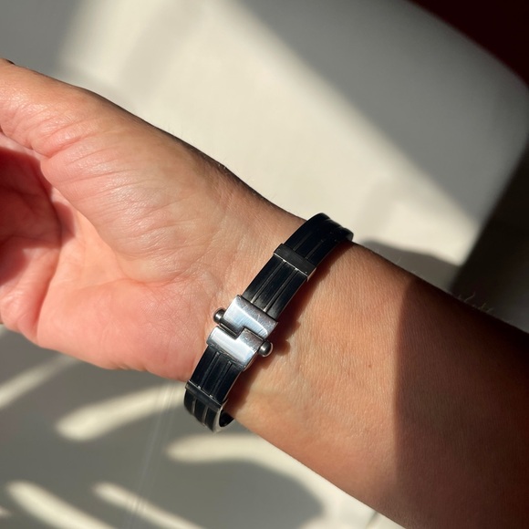 Men's Black and Silver Multi-Strand Bracelet - Picture 4 of 4